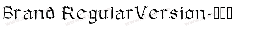 Brand RegularVersion字体转换